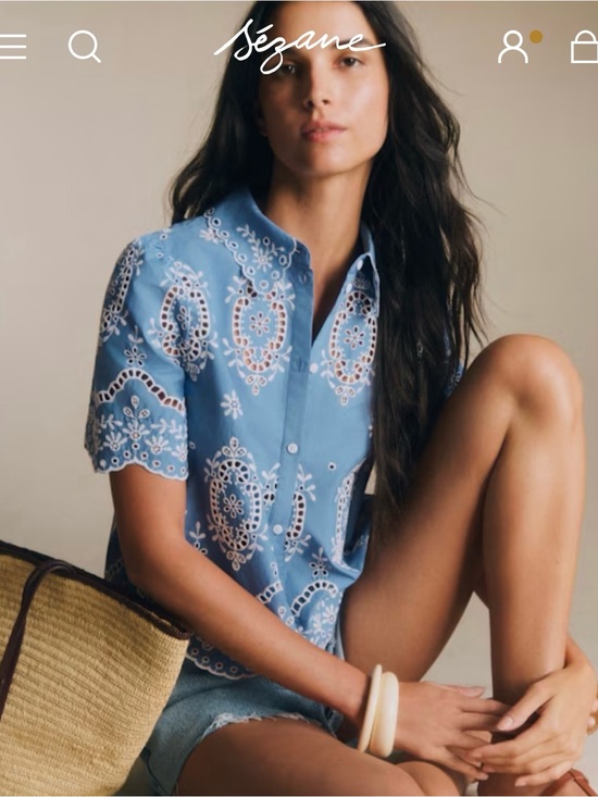 Sezane Tops - Sezane Elvira Blouse in blue